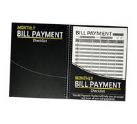 perfk Carnet de contrôle de paiement de factures, planificateur de factures mensuel pratique et pratique, journal de gestion de l'argent pour les