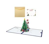 perfk Carte de Noël avec enveloppe, carte de vœux délicate et réconfortante, cadeau de joyeux Noël, pour les vacances en famille ou entre mamans