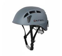 perfk Casque d'alpinisme Sécurité Escalade Casque Résistant Ventilé Sangle Réglable Stabilité Renforcée Convient aux Travailleurs Secouristes Excursions Nature, Gris