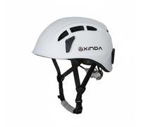 perfk Casque d'alpinisme Sécurité Escalade Casque Résistant Ventilé Sangle Réglable Stabilité Renforcée Convient aux Travailleurs Secouristes Excursions Nature, Blanc