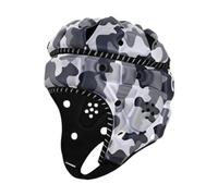 perfk Casque de Rugby Confortable, équipement d'absorption des Chocs, Casque de Rugby, Casquette de Sport pour Cadeau, Lanceur, Football, Baseball, Noir Blanc