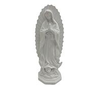 perfk Catholique Vierge Marie Statue Figure Figurine Religieux À Collection Extérieur Décor, Blanche