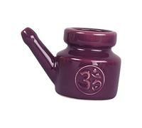 perfk Céramique Facile à Nettoyer Voyage Portable Nez Nettoyage Pot pour Nettoyage Nasal Rinçage Nasal Nez Lavage 350ml, Violet