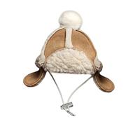 perfk Chapeau de chien, bonnet de chiot, casseurs de chapeaux de robe de fête confortables avec trous d'oreille pour minou, chats intérieurs, chiot, petits, S