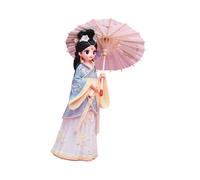 perfk Chinois ancienne femme figurine Home Decor Sculpture Resin Desktop Ornement Woman Statue for Tabletop Gift Housemanding Home, Bleu