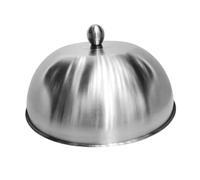 perfk Cloche de Cuisson pour Hamburger, Cloche Plancha, Couvercles Ronds en Acier Inoxydable, Dôme pour Faire Fondre Le Fromage, Couvercle Alimentaire pour Galettes de Barbecue, 28 Cm X 28 Cm X 10.8