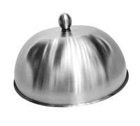 perfk Cloche de Cuisson pour Hamburger, Cloche Plancha, Couvercles Ronds en Acier Inoxydable, Dôme pour Faire Fondre Le Fromage, Couvercle Alimentaire pour Galettes de Barbecue, 31 Cm X 31 Cm X 11.5