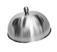perfk Cloche de Cuisson pour Hamburger, Cloche Plancha, Couvercles Ronds en Acier Inoxydable, Dôme pour Faire Fondre Le Fromage, Couvercle Alimentaire pour Galettes de Barbecue, 25 Cm X 25 Cm X 9.3