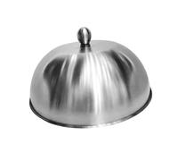 perfk Cloche de Cuisson pour Hamburger, Cloche Plancha, Couvercles Ronds en Acier Inoxydable, Dôme pour Faire Fondre Le Fromage, Couvercle Alimentaire pour Galettes de Barbecue, 22cmx22cmx8.3cm