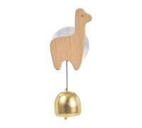 perfk Cloche de porte décorative à suspendre pour commerçant, carillon en métal et bois pour maison, magasin, jardin, Alpaga