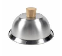 perfk Cloche en Acier Inoxydable Couvercle Dôme Couvercle de Plancha Accessoire pour Plancha et Poêles Concentre la Chaleur pour une Cuisson Régulière et, 18CM