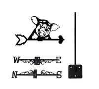 perfk Cochon Noir, Animal, décoration de Toit, indicateur de Direction du Vent, Ornement Cochon pour clôture de Chalet, Ferme, pelouse