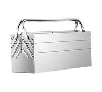 perfk Coffre à outils pliable, résistant à l'usure, grande capacité, type valise, idéal pour les réparations mécaniques dans un atelier, un abri de, Trois Couches