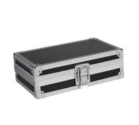 perfk Coffret à outils en alliage d'aluminium, étui de transport portable et multifonctionnel avec serrure, boîte de rangement pour bagages, idéal pour