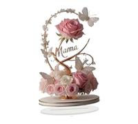 perfk Collection d'ornements en Acrylique 2D, Panneau Plat 2D, œuvre d'art décorative créative, Plaque de décoration pour la Maison, Centre de Table, Fleur 13.8 Cm X 21 Cm