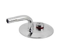 perfk Collier de serrage en acier inoxydable 304 avec soupape de sûreté et coude cannelé de 3/8 pouce. Raccord de transfert robuste, professionnel, compact, 2 Pouces