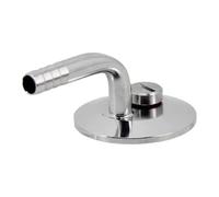 perfk Collier de serrage en acier inoxydable 304 avec soupape de sûreté et coude cannelé de 3/8 pouce. Raccord de transfert robuste, professionnel, compact, 1.5 Pouces