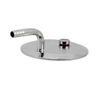 perfk Collier de serrage en acier inoxydable 304 avec soupape de sûreté et coude cannelé de 3/8 pouce. Raccord de transfert robuste, professionnel, compact, 3 Pouces