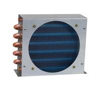 perfk Condenseur pour échangeur de Chaleur de réfrigérateur Radiateur de Refroidissement à Eau Compact à ailettes en Aluminium avec Coque pour compresseurs, 2x6x155 1