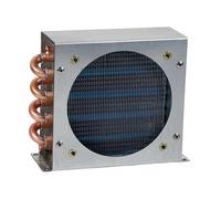 perfk Condenseur pour échangeur de Chaleur de réfrigérateur Radiateur de Refroidissement à Eau Compact à ailettes en Aluminium avec Coque pour compresseurs, 2x5x120