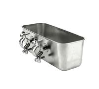 perfk Conteneur d'Appâts de Pêche Plateau Bac de Rangement avec Serrage Latéral Acier Inoxydable 304 Résistant au Sel Montage sur Barre 50 Mm Adapté aux, 50mm, Bac À Appâts En Acier Inoxydable