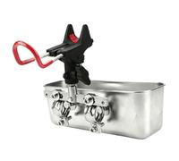 perfk Conteneur d'Appâts de Pêche Plateau Bac de Rangement avec Serrage Latéral Acier Inoxydable 304 Résistant au Sel Montage sur Barre 50 Mm Adapté aux, 50mm, style to 2