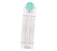 perfk Coupe-papier 4 en 1, règle à calcul droite, ondulée, pointillée, outil de scrapbooking portable pour cartes, albums photos, Vert