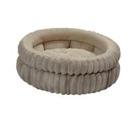 perfk Coussin Rond pour Chien, Lit pour Animaux, Nid d'hiver et d'automne, Tapis de Repos pour Chat et Chiot, Coffee L