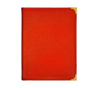 perfk Couverture de menu de restaurant, porte-menu en cuir PU élégant de qualité supérieure, 6 pages transparentes, 12 vues, pour hôtel, bar, mariage, Rouge