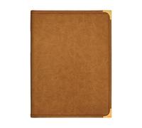 perfk Couverture de menu, livre de menu pour carte des vins, boissons, pochette transparente 9,6 x 12,6 pouces, dossier de menus pour hôtel, bar, fête, Brun