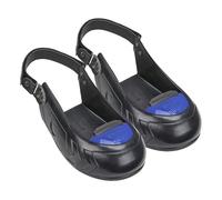perfk Couvre-chaussures à embout métallique, imperméables, à usage temporaire, anti-écrasement, pour chantiers de construction, bottes de travail robustes