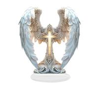 perfk Décoration de table 2D représentant une scène de Noël, à poser sur un support, œuvre d'art créative en acrylique, panneau décoratif pour cheminée, Croix