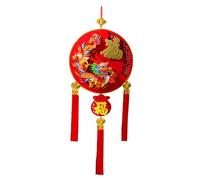 perfk Décoration Suspendue Dragon Chinois du Nouvel an, 90x30cm, éléments Classiques, Pendentif de l'année avec Pompon, Accessoire de Salon, c