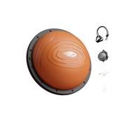 perfk Demi-ballon d'équilibre avec bande de résistance et pompe, équipement de musculation léger et antidérapant pour pompes exercices d'équilibre, Orange