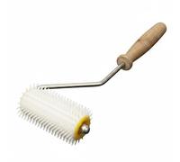 perfk Dispositif d'Apiculture Rouleau Équipement Remover Résidu Apiary Manche Bois Construction Stable Métal avec Tête Rotative Adapté à Utilisation, Rouleau À Colle En Plastique