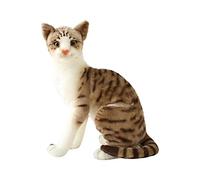 perfk Doux Chat en Peluche Confortable pour la Peau poupée réaliste Belle Simulation Chats Siamois pour Enfants Adultes Enfants, StyleE