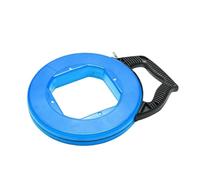 perfk Electric Wire Guide Ruban Passe-fil Tire-câble Guide-conducteur Corps Acier Boîtier avec Prise Confortable pour, Bobine De Tirage De Câble Bleue Avec Poignée Ergonomique Noire, Modèle FA1330