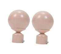 perfk Embouts de Tringle à Rideau de Fenêtre, 2 Pièces, Extrémités de Poteau de Draperie, Portable en Métal, Pratique, Installation Facile, Embouts de, Rose Cerise