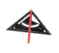 perfk Équerre de charpentier réglable de 7 pouces, règle triangulaire à double échelle, équerre combinée pour projets de rénovation de machinistes