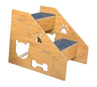 perfk Escalier en Bois pour Chien et Chat, antidérapant, idéal pour Les Chats âgés. Accessoires pour Animaux de Compagnie : marchepied pour lit ou canapé, 2 Couches