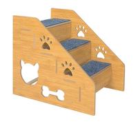 perfk Escalier en Bois pour Chien et Chat, antidérapant, idéal pour Les Chats âgés. Accessoires pour Animaux de Compagnie : marchepied pour lit ou canapé, 3 Couches