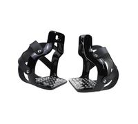 perfk Étriers d'équitation d'endurance, Cage Robuste avec Housse Protection et Support pour Les Pieds, pour Les Sports équestres, Noir
