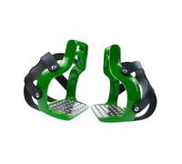 perfk Étriers d'équitation d'endurance, Cage Robuste avec Housse Protection et Support pour Les Pieds, pour Les Sports équestres, Vert