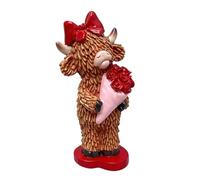 perfk Figurine de vache des en résine, statuette, objet de décoration tendance pour table, bureau, étagère, chambre, meuble TV, cuisine, pour, Femelle