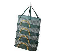perfk Filet de séchage de pêche Suspendu, Filet en Maille, Coupe-Vent, Panier de Rangement Pliable Multifonction pour épices, Plantes, Vaisselle, légumes, Quatre Couches