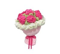 perfk fleurs au crochet, centre table en fleurs artificielles tissées et tricotées, idéal pour un anniversaire, une fête ou un anniversaire, Rose