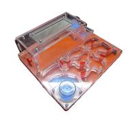 perfk Fourmilière en Acrylique, château, nid de Fourmis, humidité, Bricolage, avec Zone d'alimentation, colonie rectangulaire Robuste, Jouet éducatif, Rouge-Orange