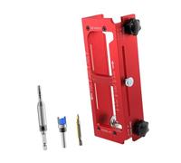 perfk Gabarit de mortaise réglable, kit d'installation de serrure de porte avec échelle, gabarit pratique pour charnières de porte en menuiserie.