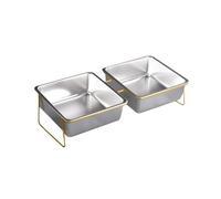 perfk Gamelles surélevées pour Chats avec Accessoires de Support, récipient en Acier Inoxydable pour de Compagnie, gamelles surélevées