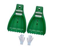 perfk Grande pelle à feuilles, ramasseur de feuilles, râteau de jardin polyvalent à main, râteau à feuilles pour ramasser les feuilles, nettoyage des